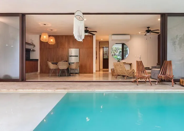 Bajocielo107 Lux 2br Priv Pool In Aldea Zama Apartment