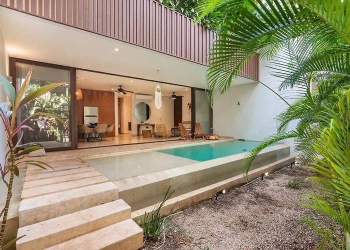 Bajocielo107 Lux 2br Priv Pool In Aldea Zama Apartment